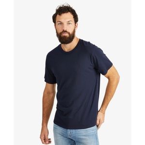 Ryland Hank Crewneck Short Sleeve T-Shirt Navy Blue Cotton